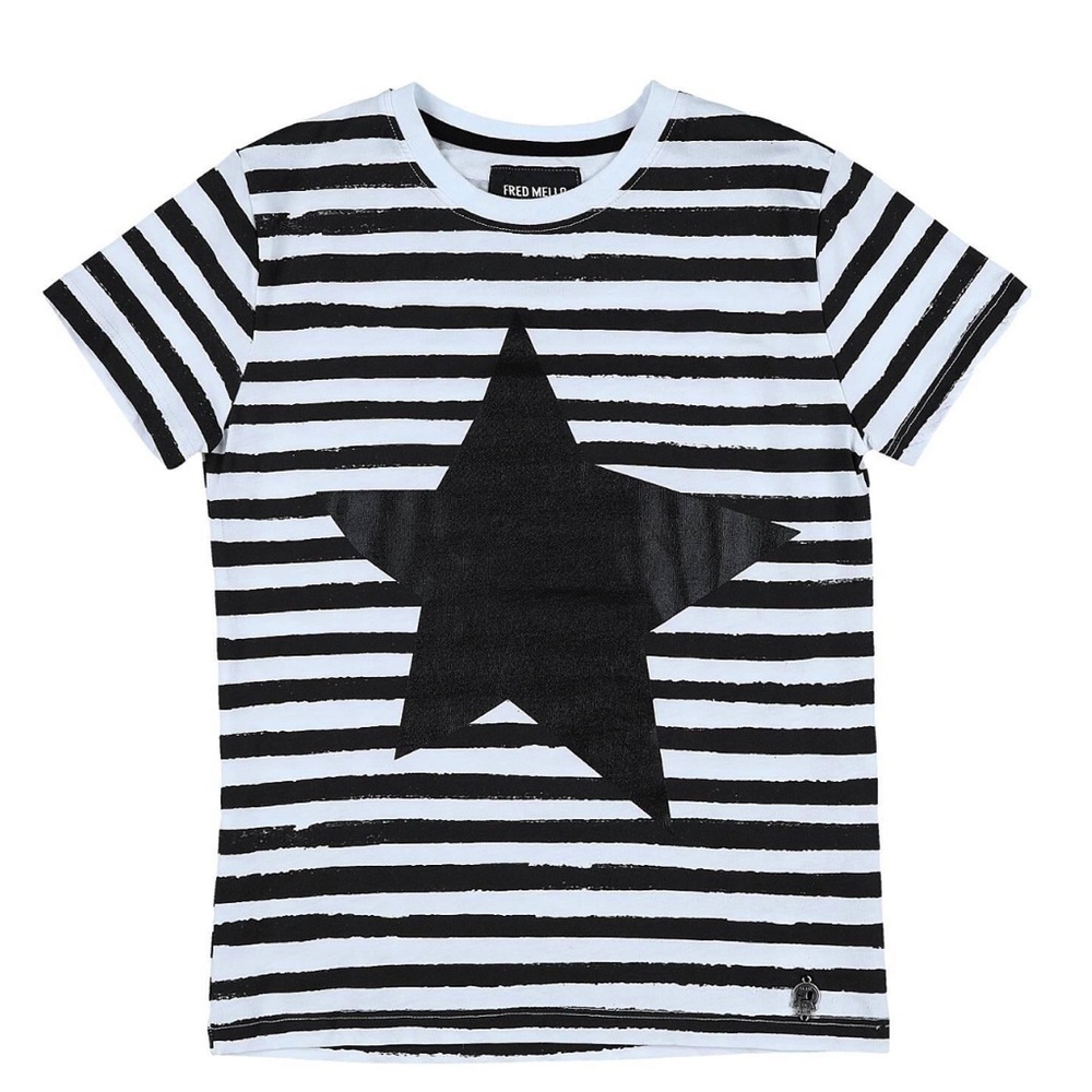 Fred Mello Striped‎ T-shirt Size 8